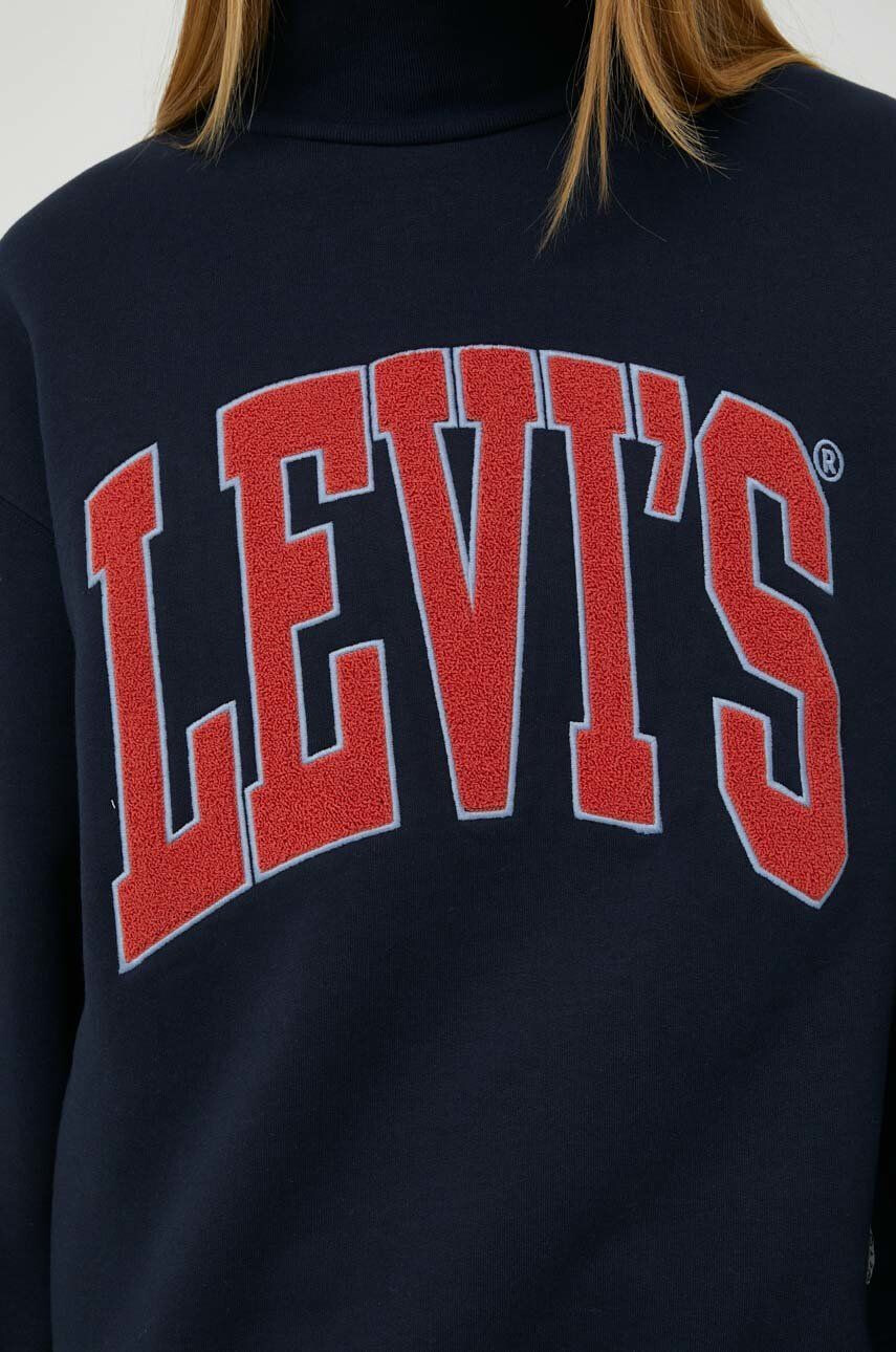 Levi's Mikina dámská tmavomodrá barva s aplikací - Pepit.cz