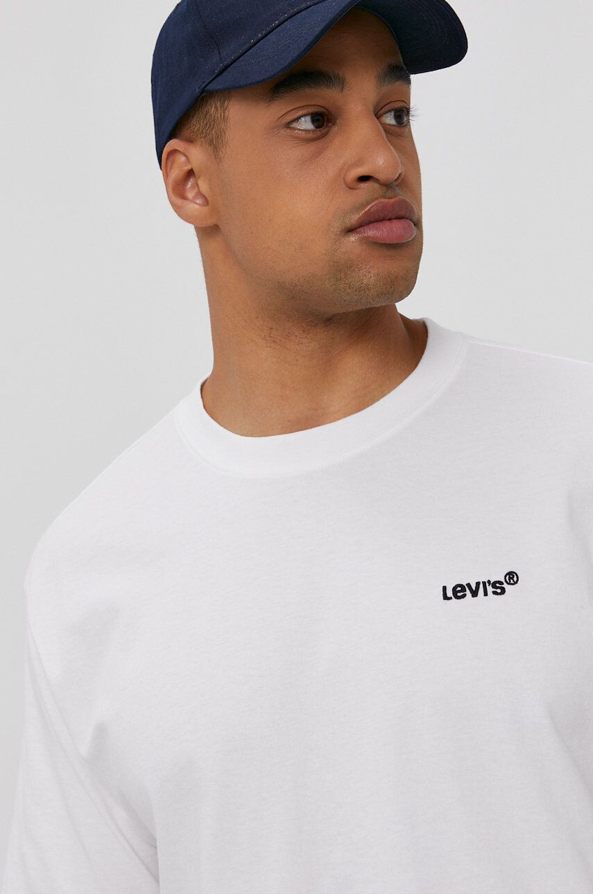 Levi's Tričko pánské bílá barva hladké - Pepit.cz