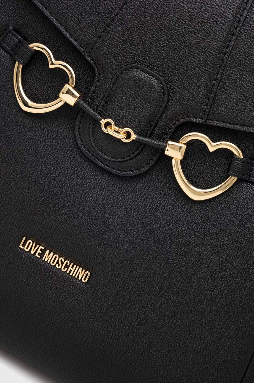 Love Moschino Batoh dámský černá barva malý s aplikací - Pepit.cz