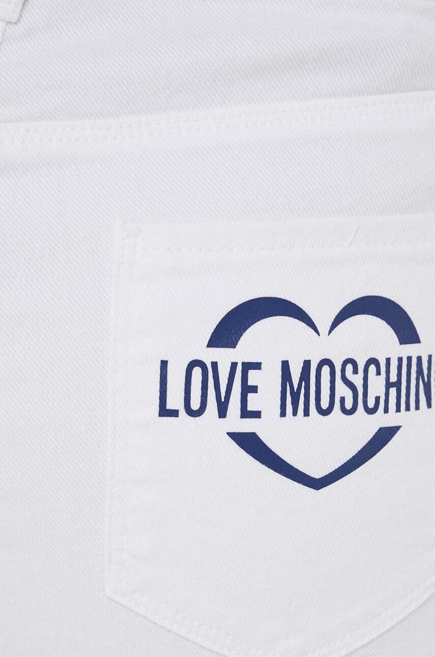 Love Moschino Džíny dámské bílá barva - Pepit.cz