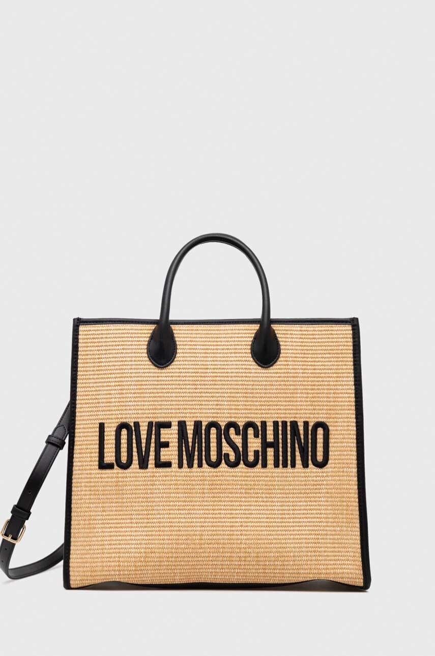 Love Moschino Kabelka béžová barva - Pepit.cz