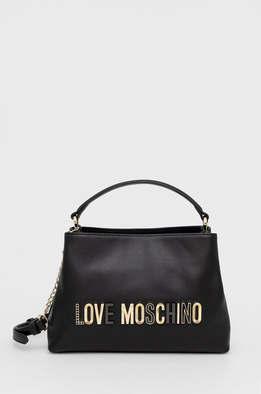 Love Moschino Kožená kabelka - Pepit.cz