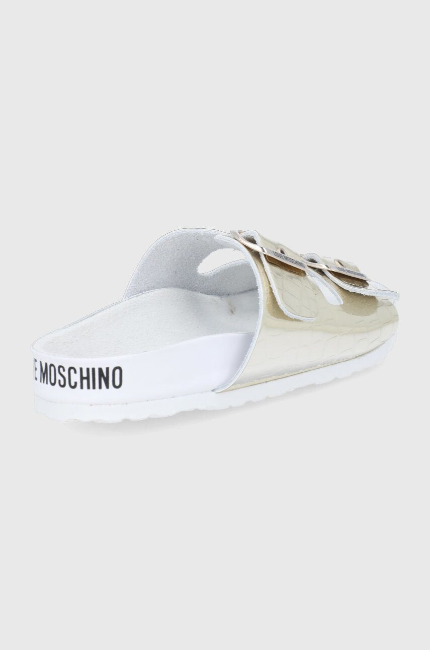 Love Moschino Pantofle dámské zlatá barva - Pepit.cz