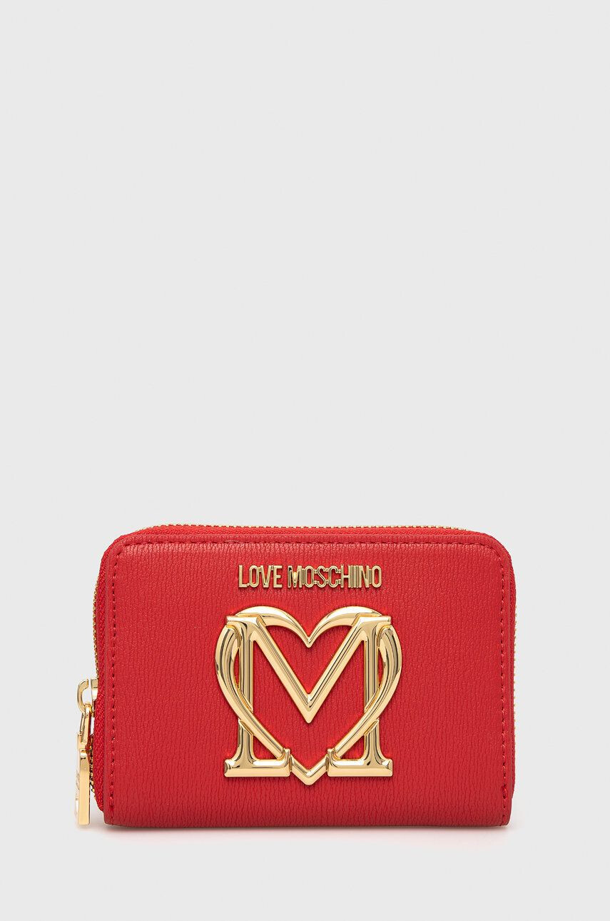 Love Moschino Peněženka dámský červená barva - Pepit.cz