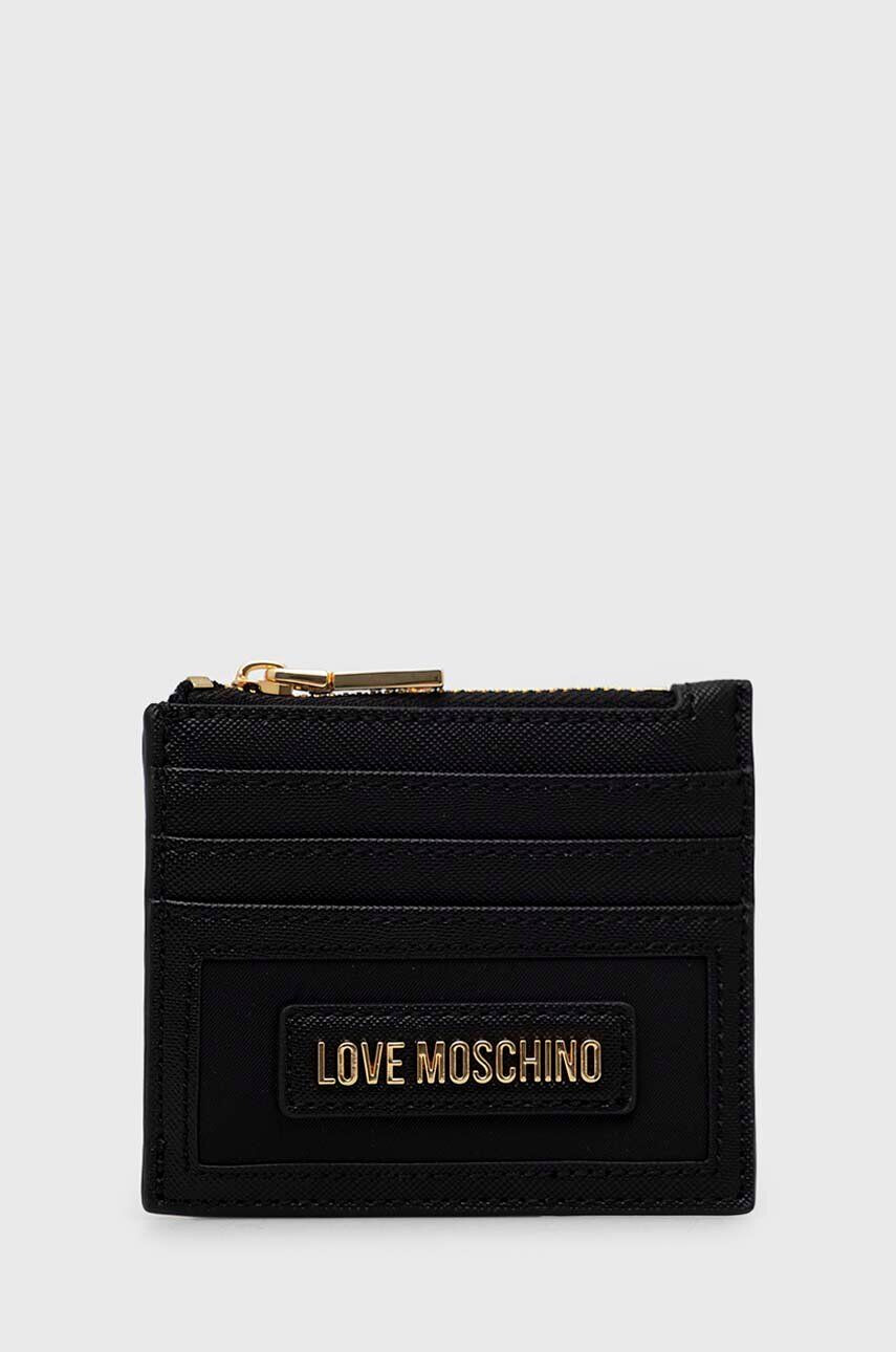 Love Moschino Pouzdro na karty černá barva - Pepit.cz