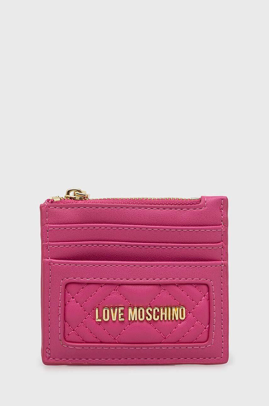 Love Moschino Pouzdro na karty růžová barva - Pepit.cz