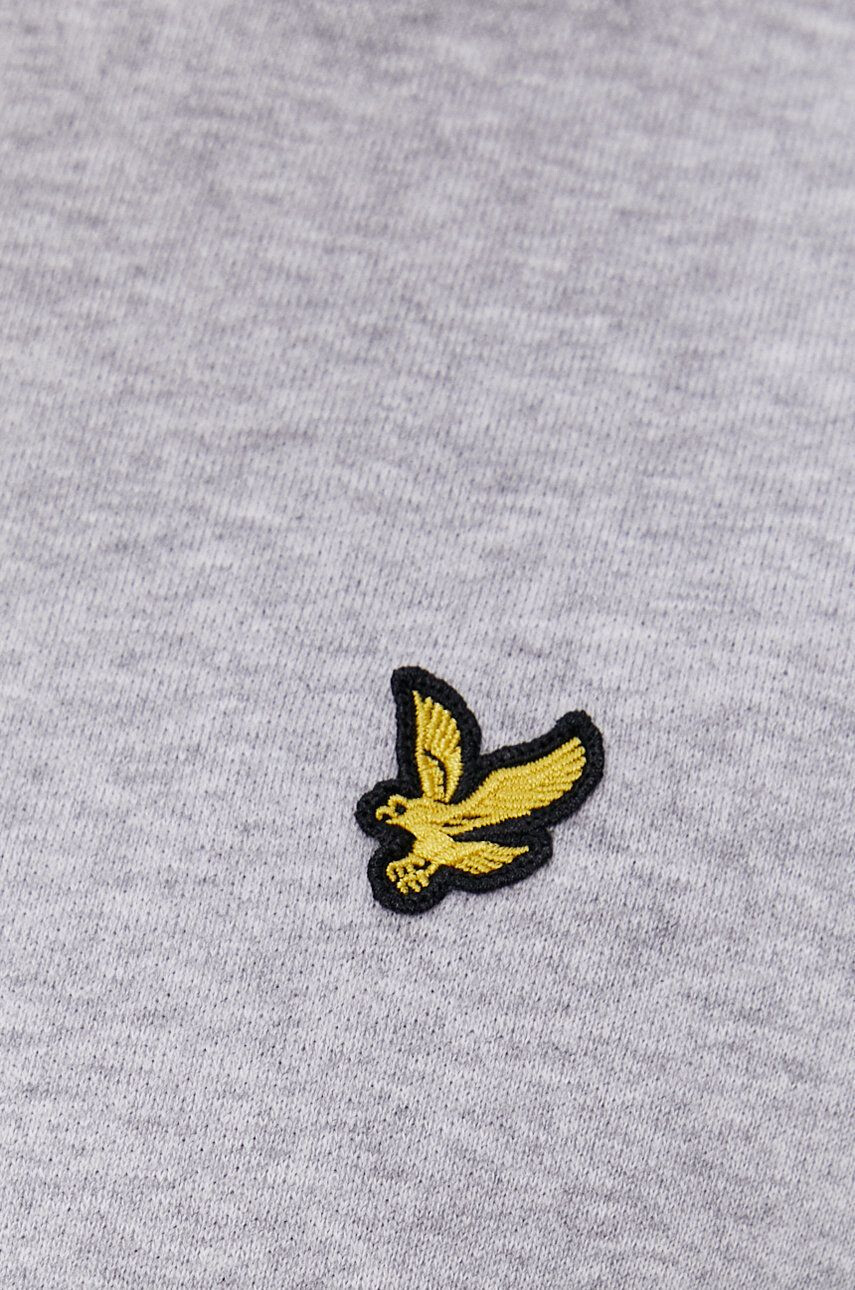 Lyle & Scott Bavlněná mikina pánská šedá barva melanžová - Pepit.cz