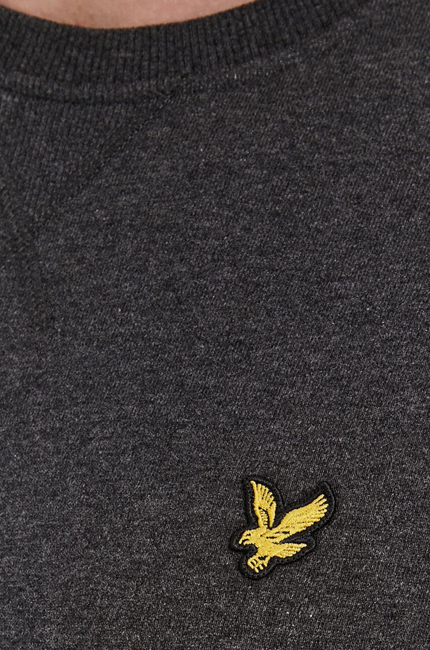 Lyle & Scott Bavlněná mikina pánská šedá barva hladká - Pepit.cz