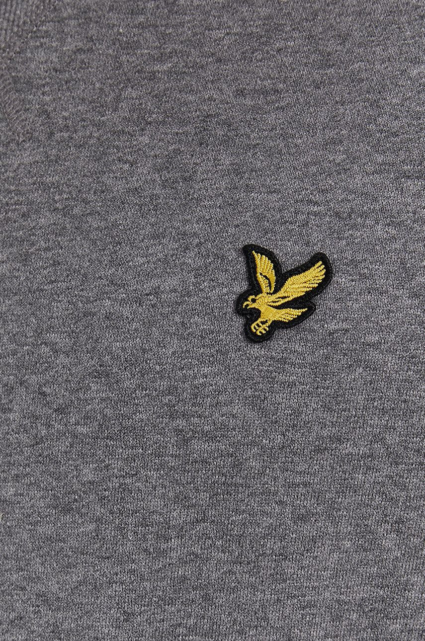 Lyle & Scott Bavlněná mikina pánská šedá barva hladká - Pepit.cz