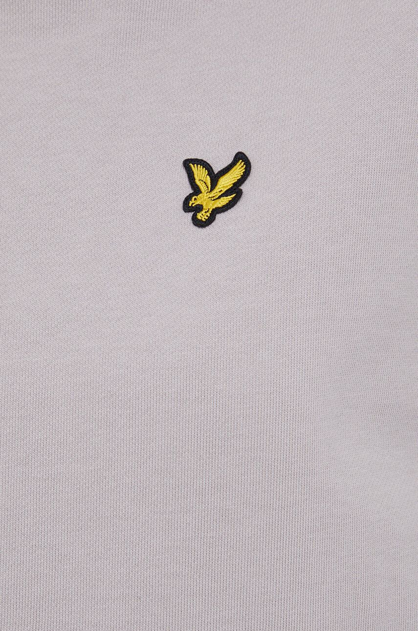 Lyle & Scott Bavlněná mikina dámská šedá barva hladká - Pepit.cz