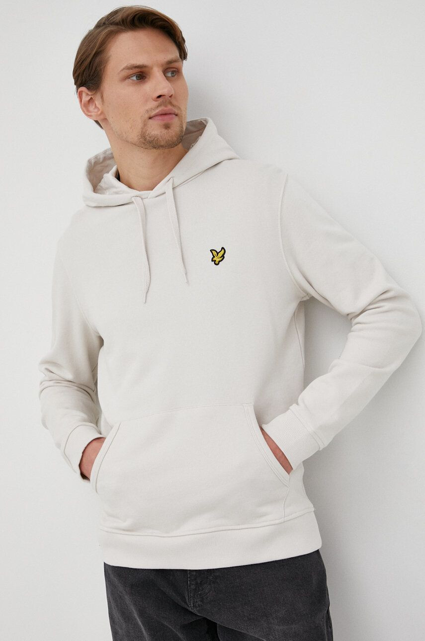 Lyle & Scott Bavlněná mikina dámská béžová barva hladká - Pepit.cz