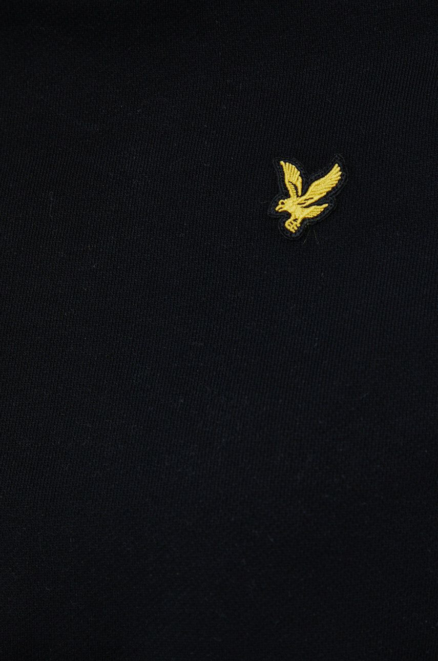 Lyle & Scott Bavlněná mikina dámská černá barva hladká - Pepit.cz