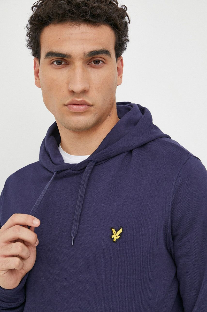 Lyle & Scott Bavlněná mikina pánská růžová barva hladká - Pepit.cz