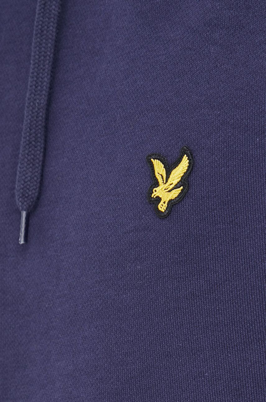 Lyle & Scott Bavlněná mikina pánská růžová barva hladká - Pepit.cz