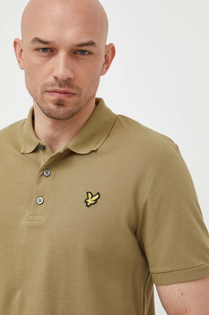 Lyle & Scott Bavlněné polo tričko černá barva - Pepit.cz