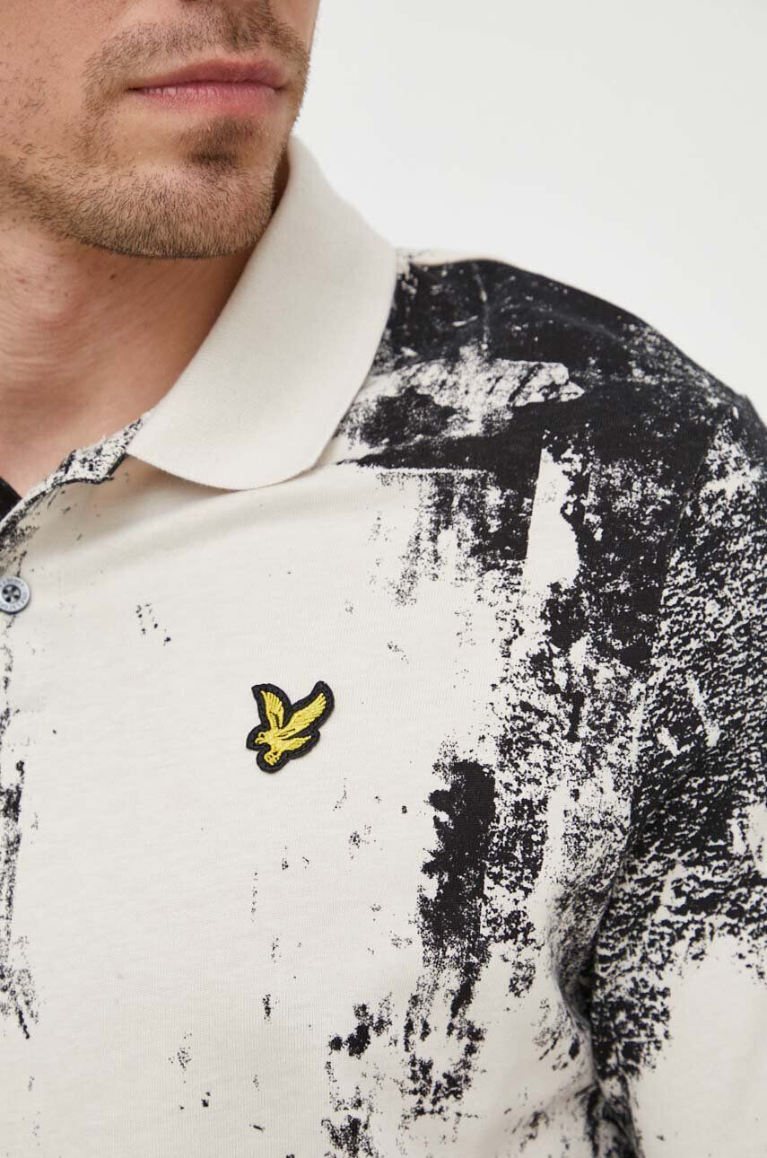 Lyle & Scott Bavlněné polo tričko béžová barva - Pepit.cz