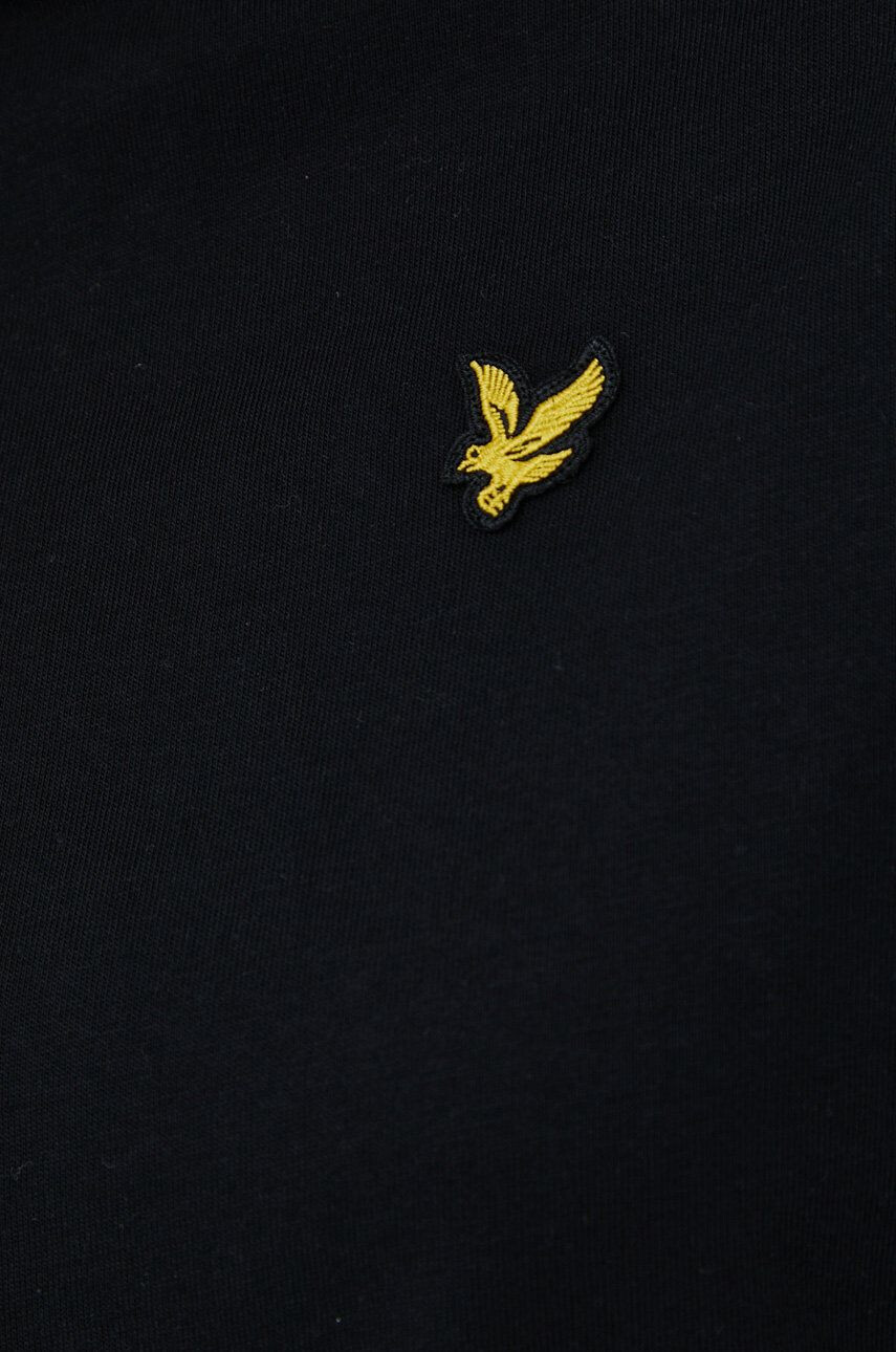 Lyle & Scott Bavlněné tričko černá barva - Pepit.cz