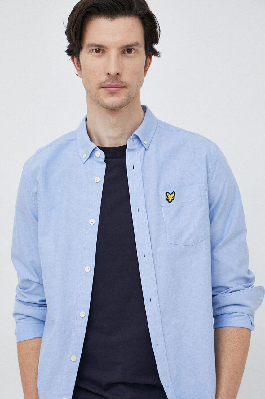 Lyle & Scott Bavlněné tričko regular s límečkem button-down - Pepit.cz