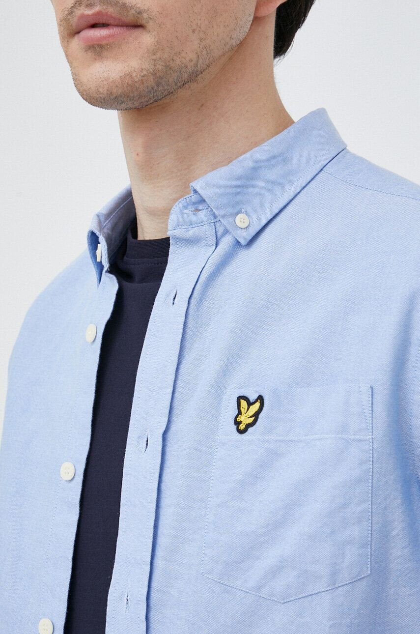 Lyle & Scott Bavlněné tričko regular s límečkem button-down - Pepit.cz