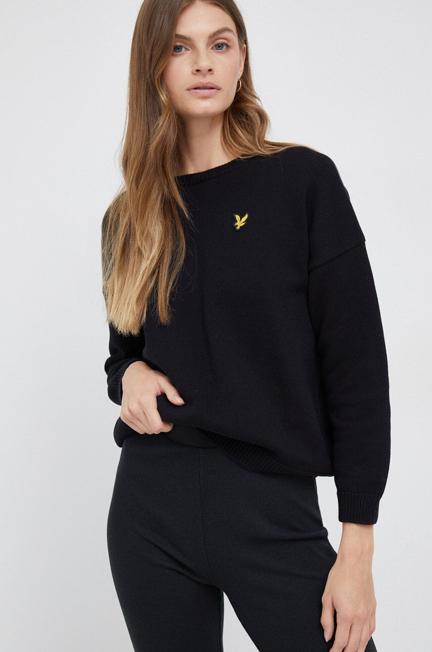 Lyle & Scott Bavlněný svetr hnědá barva lehký - Pepit.cz