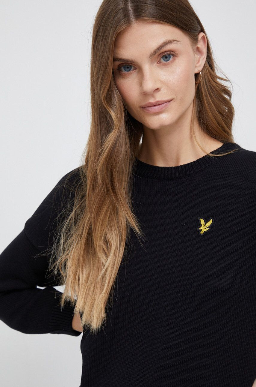 Lyle & Scott Bavlněný svetr hnědá barva lehký - Pepit.cz