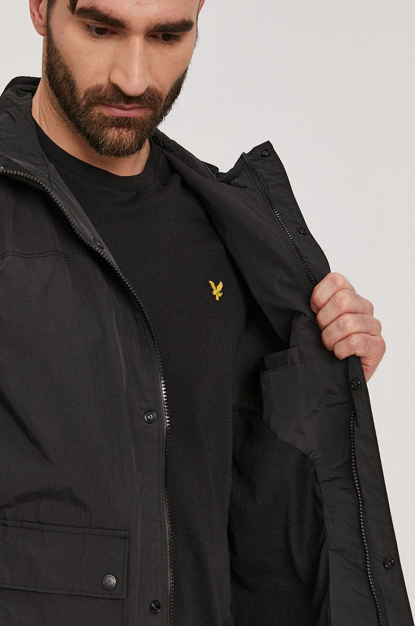 Lyle & Scott Bunda pánská černá barva přechodná - Pepit.cz