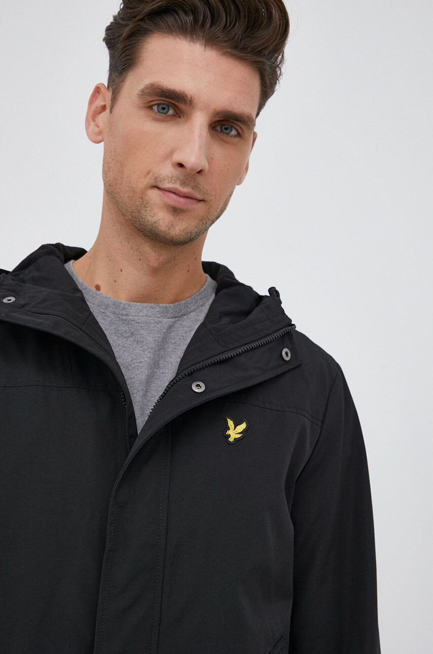 Lyle & Scott Bunda pánská černá barva přechodná - Pepit.cz