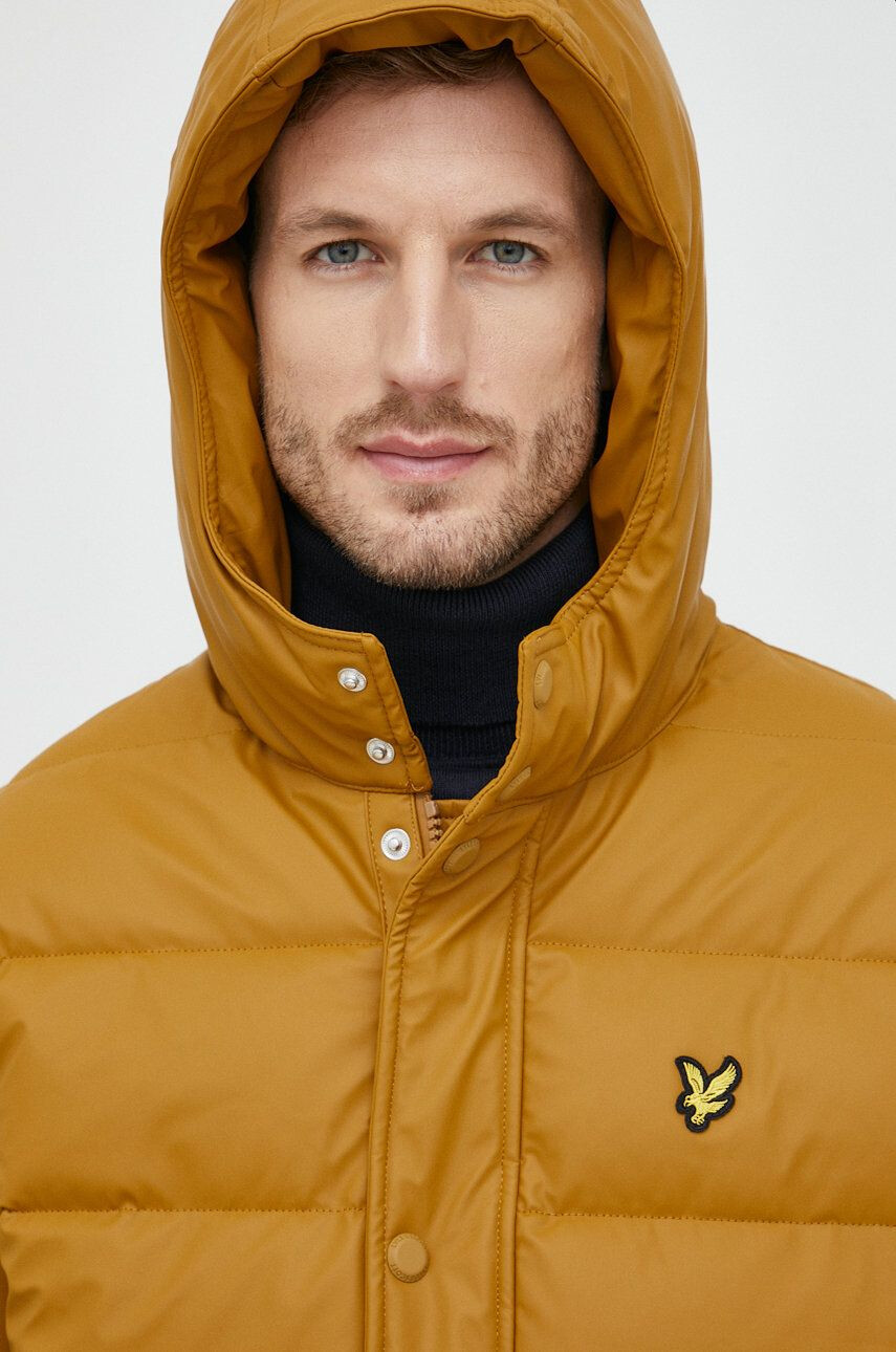 Lyle & Scott Bunda pánská zlatá barva zimní - Pepit.cz