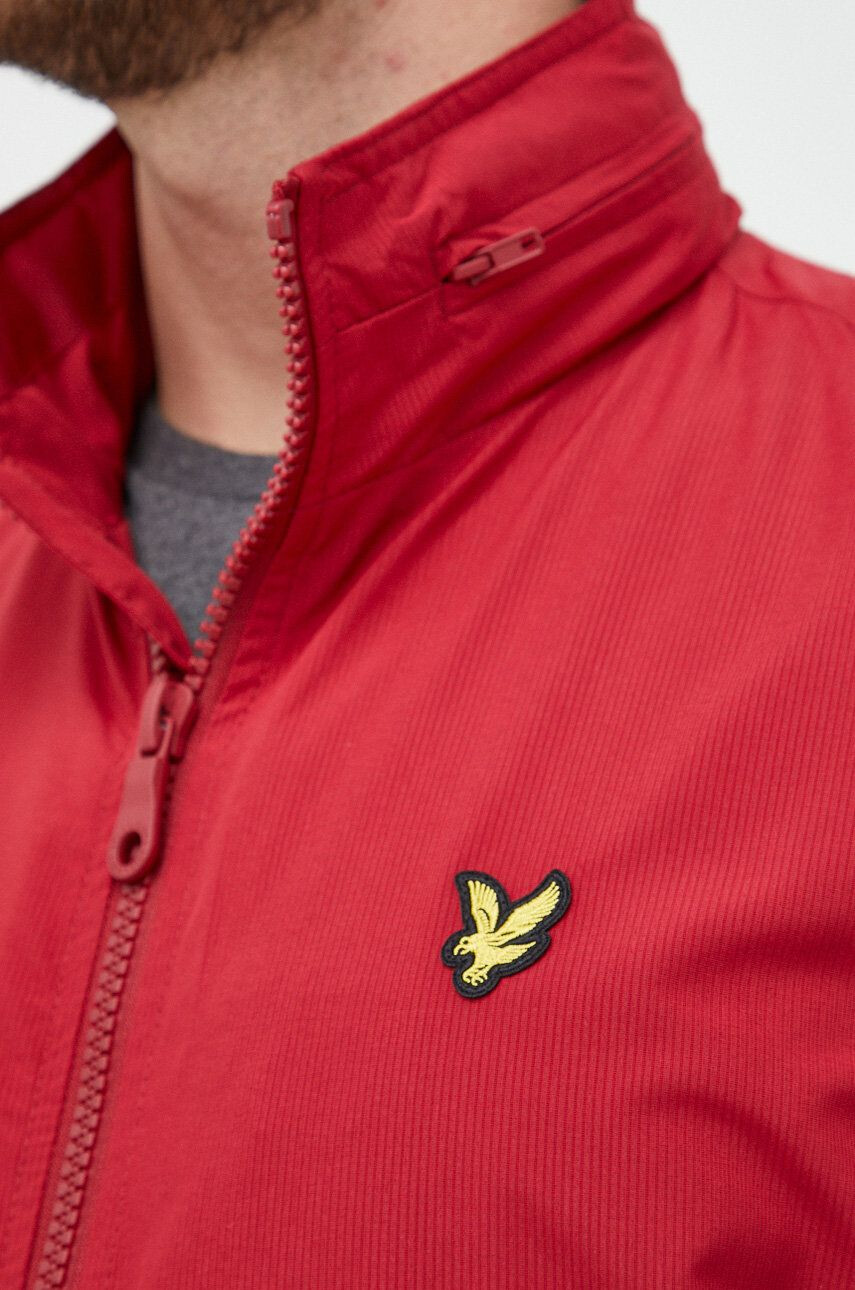 Lyle & Scott Bunda pánská červená barva přechodná - Pepit.cz