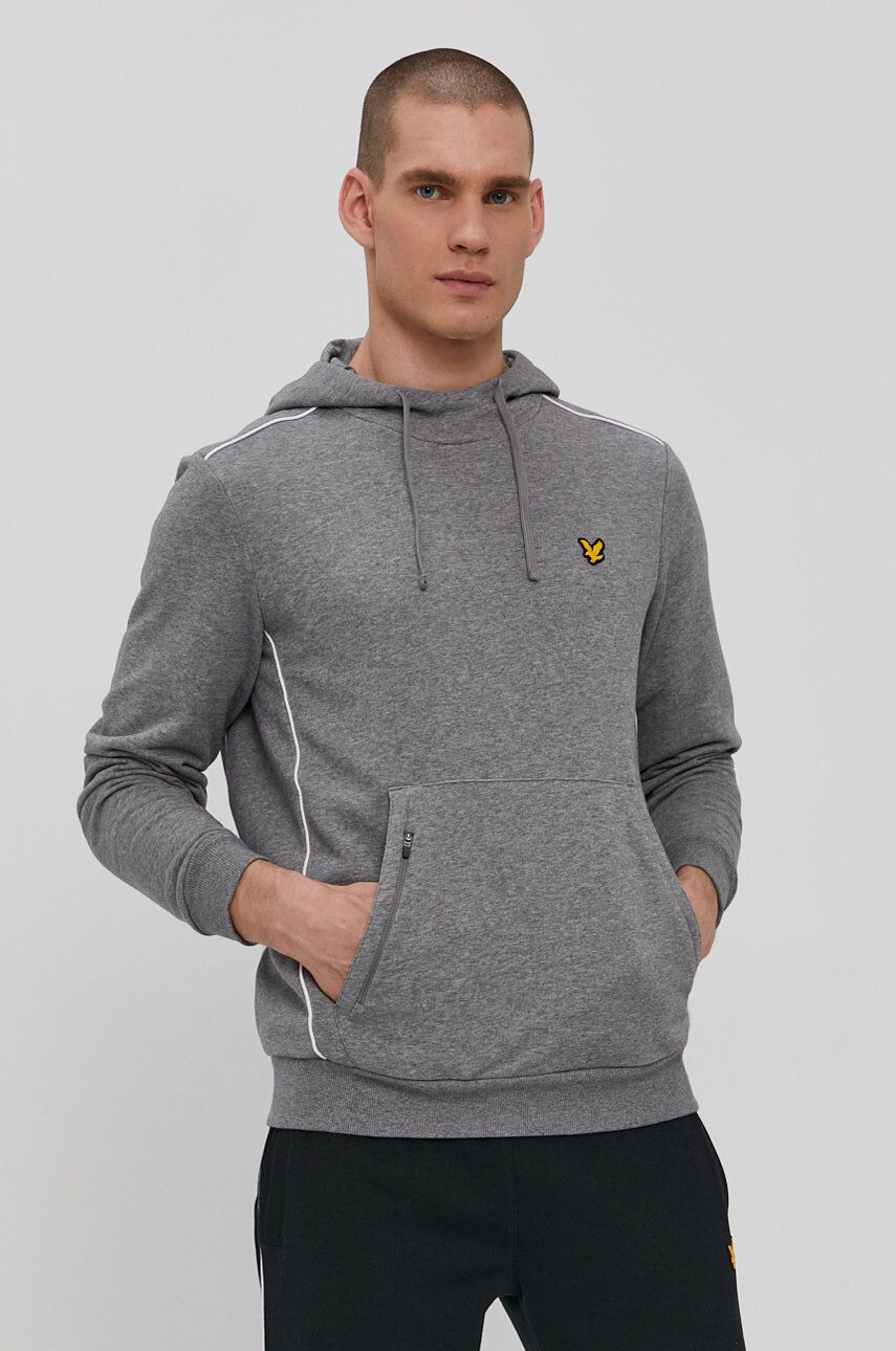 Lyle & Scott Mikina pánská šedá barva hladká - Pepit.cz