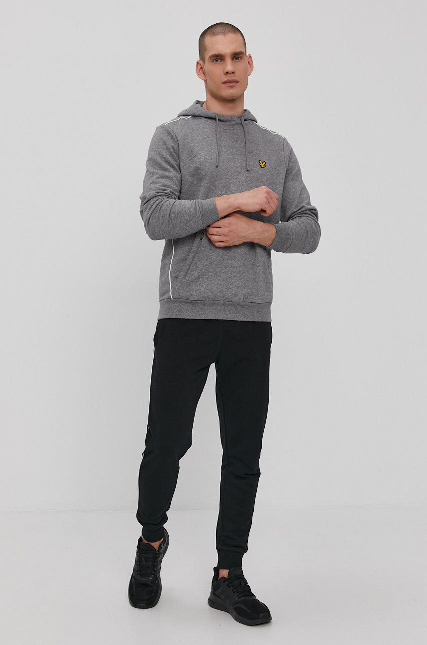 Lyle & Scott Mikina pánská šedá barva hladká - Pepit.cz