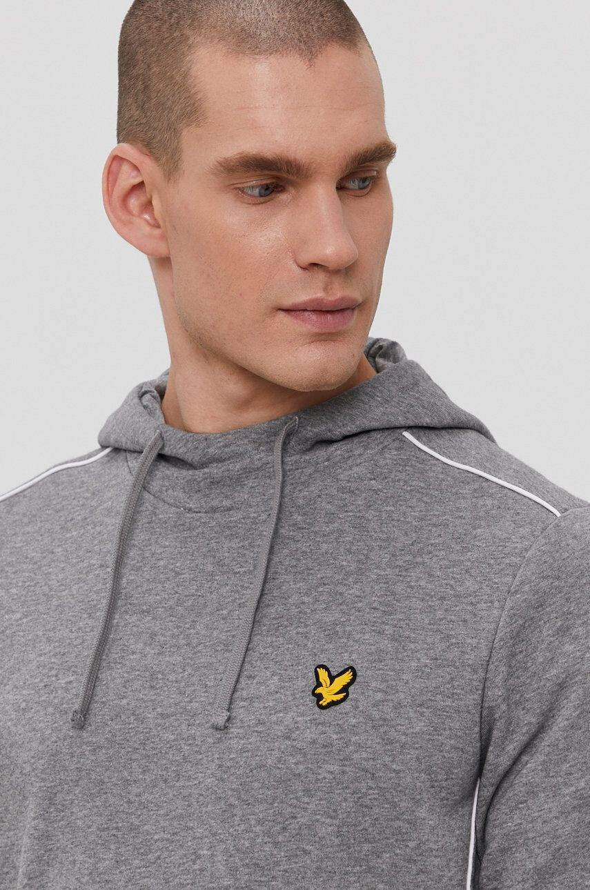 Lyle & Scott Mikina pánská šedá barva hladká - Pepit.cz