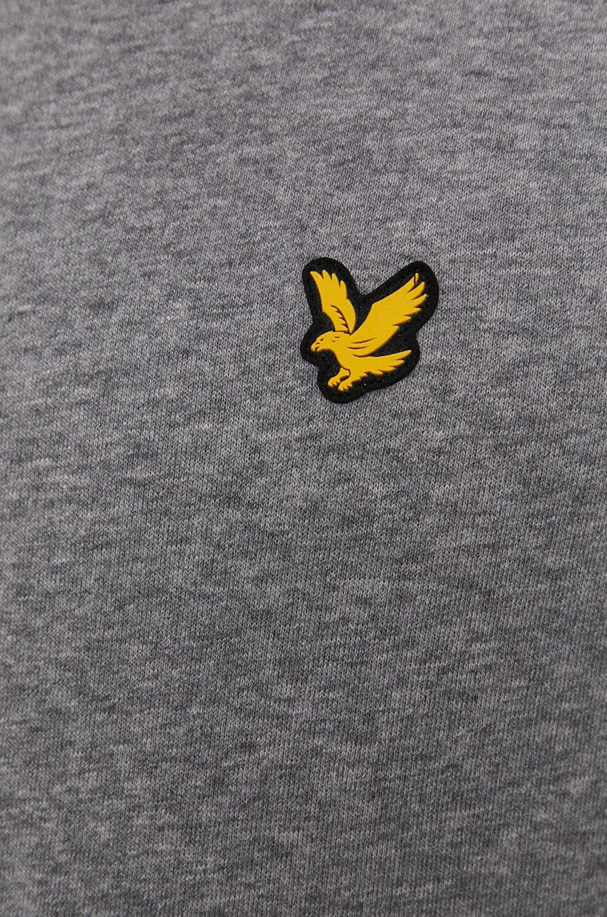 Lyle & Scott Mikina pánská šedá barva hladká - Pepit.cz