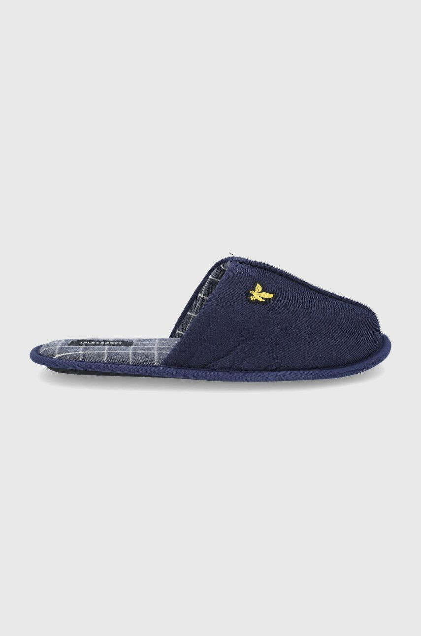 Lyle & Scott Pantofle tmavomodrá barva - Pepit.cz