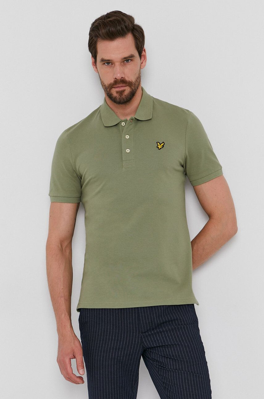 Lyle & Scott Polo tričko pánské zelená barva hladké - Pepit.cz