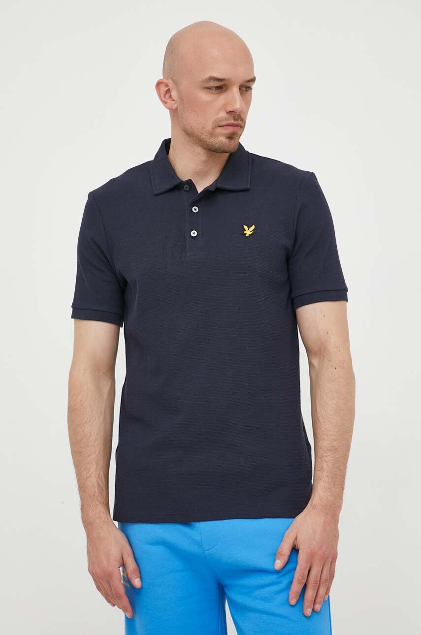 Lyle & Scott Polo tričko tmavomodrá barva s aplikací - Pepit.cz