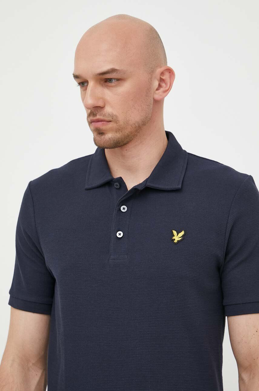 Lyle & Scott Polo tričko tmavomodrá barva s aplikací - Pepit.cz