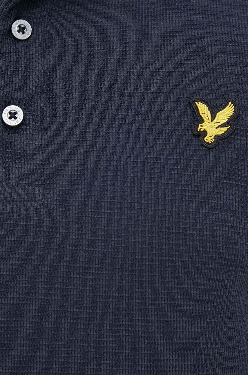 Lyle & Scott Polo tričko tmavomodrá barva s aplikací - Pepit.cz