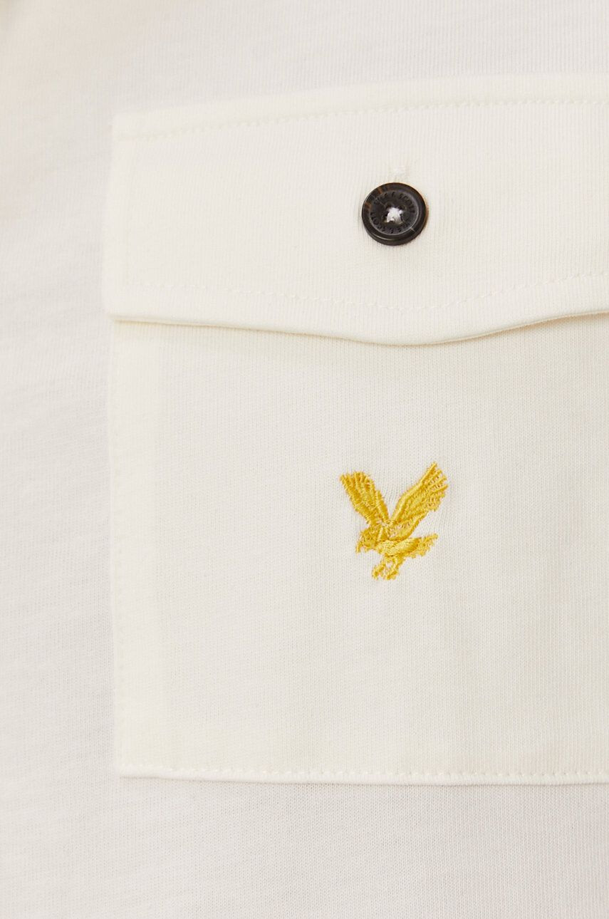 Lyle & Scott Polo tričko pánské krémová barva hladké - Pepit.cz