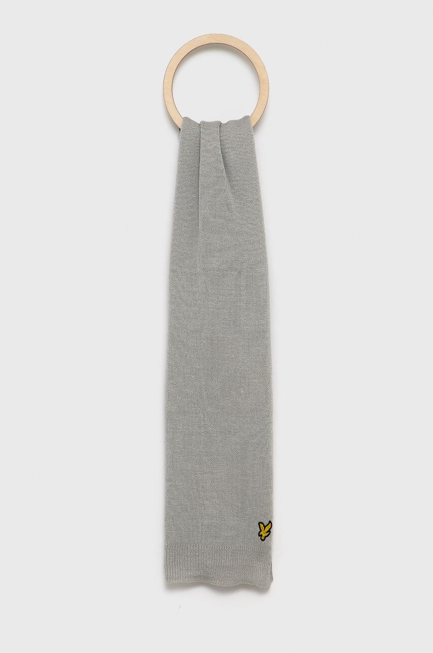 Lyle & Scott Šála šedá barva hladká - Pepit.cz