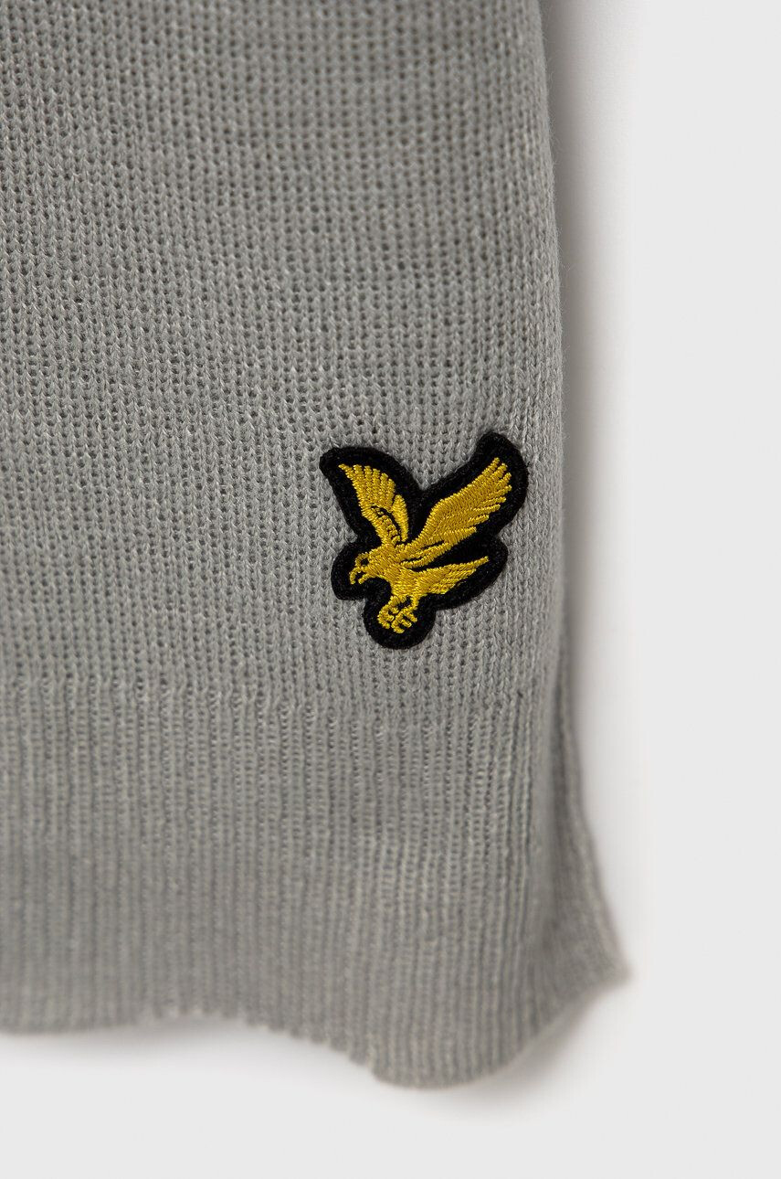 Lyle & Scott Šála šedá barva hladká - Pepit.cz