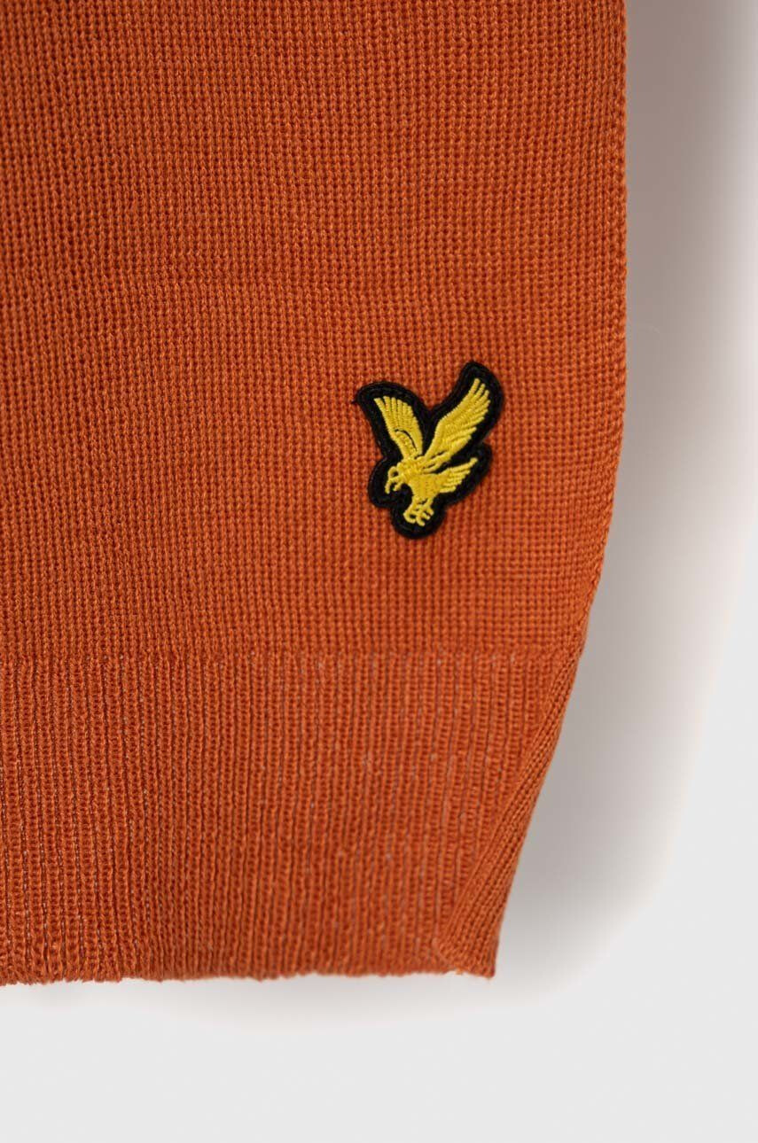 Lyle & Scott Šála oranžová barva - Pepit.cz