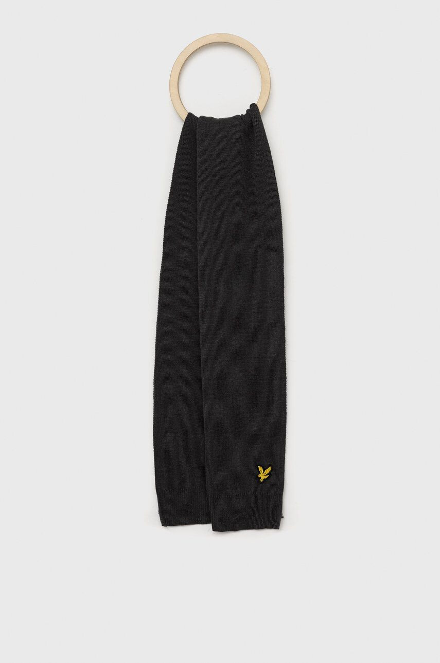 Lyle & Scott Šála šedá barva - Pepit.cz