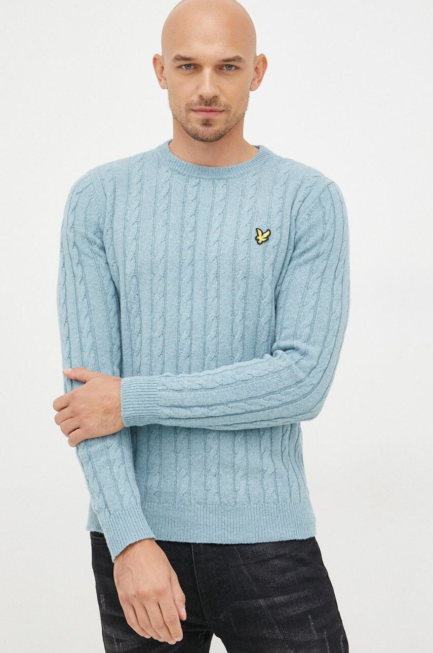 Lyle & Scott Svetr z vlněné směsi pánský lehký - Pepit.cz