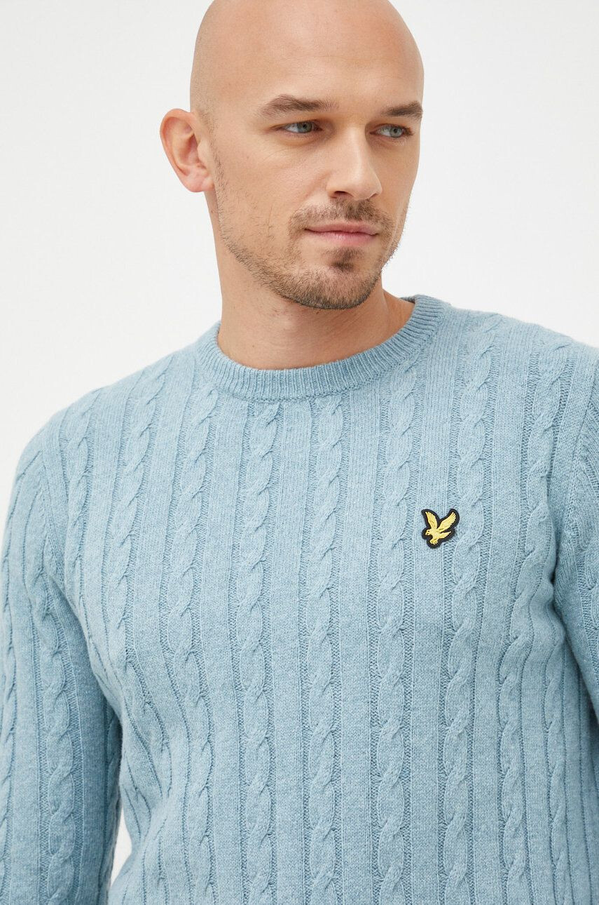 Lyle & Scott Svetr z vlněné směsi pánský lehký - Pepit.cz