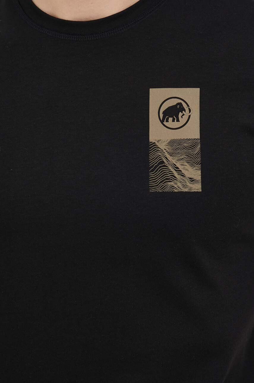 Mammut Sportovní tričko Core Emblem černá barva s potiskem - Pepit.cz