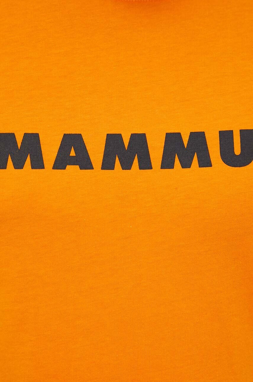 Mammut Sportovní tričko Core Logo oranžová barva s potiskem - Pepit.cz