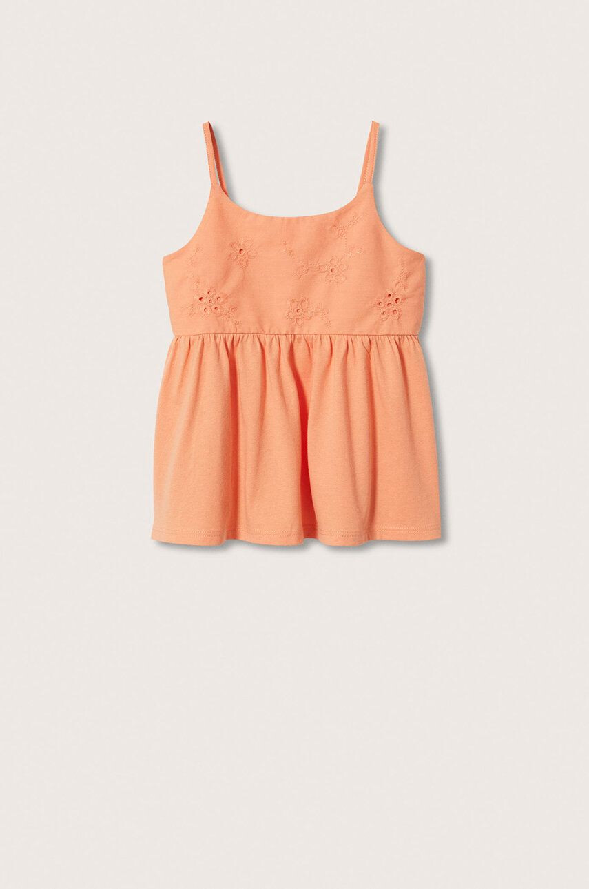 Mango Kids Dětský bavlněný top Lacy - Pepit.cz