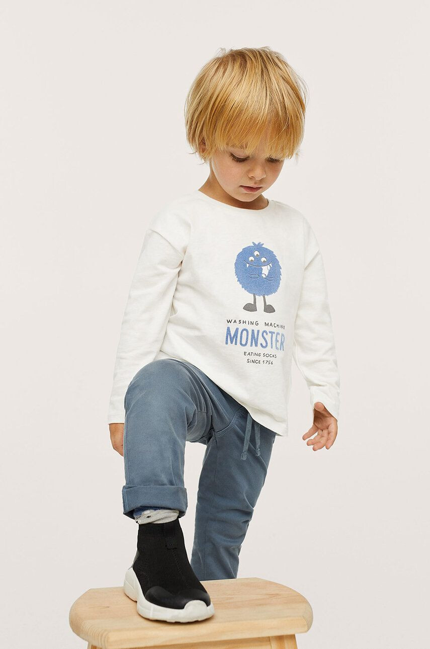 Mango Kids Dětská bavlněná košile s dlouhým rukávem Monster - Pepit.cz