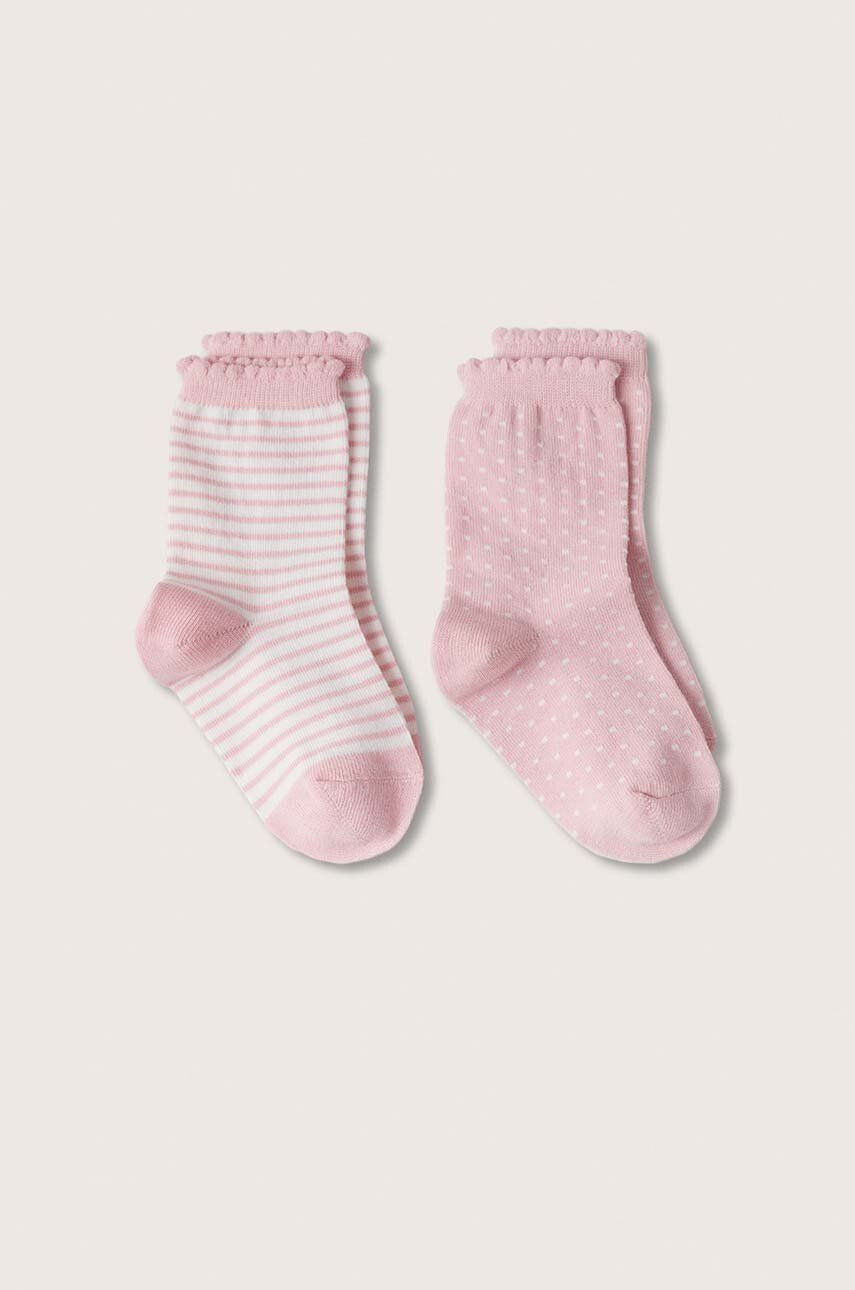 Mango Kids Dětské ponožky Pinks (2-pack) - Pepit.cz